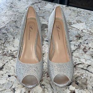 Open Toe Sparkle Heels